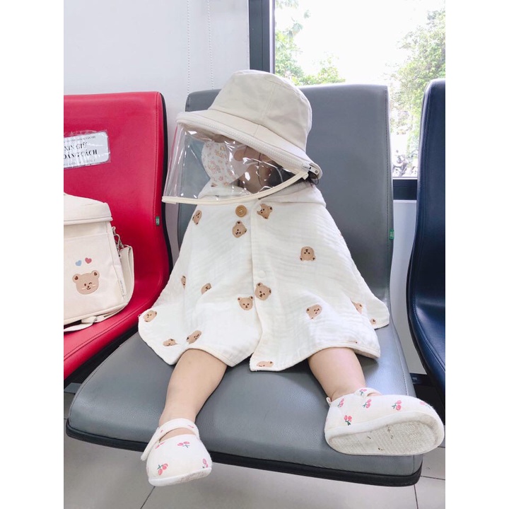 Áo choàng xô thêu DOTTODOT - Made in korea