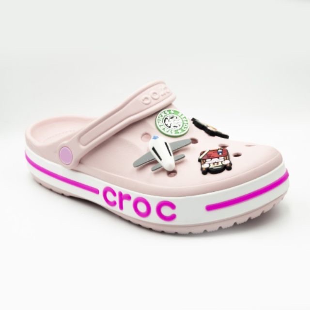 Giày dép Cross đế bánh mì baya màu trắng chữ đen  tặng thêm 12 sticker cross