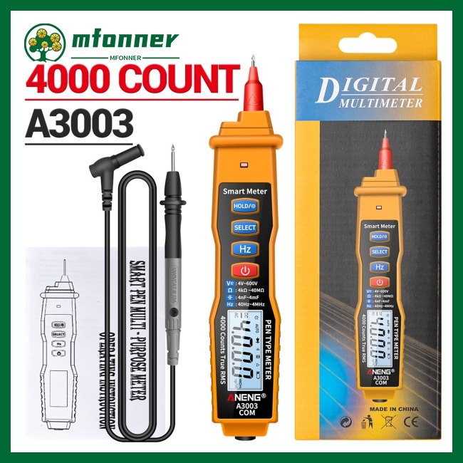 Bút Thử Điện Thông Minh Mfonner Aneng A3003 4000 Count Ncv Ac / dc Chuyên Nghiệp