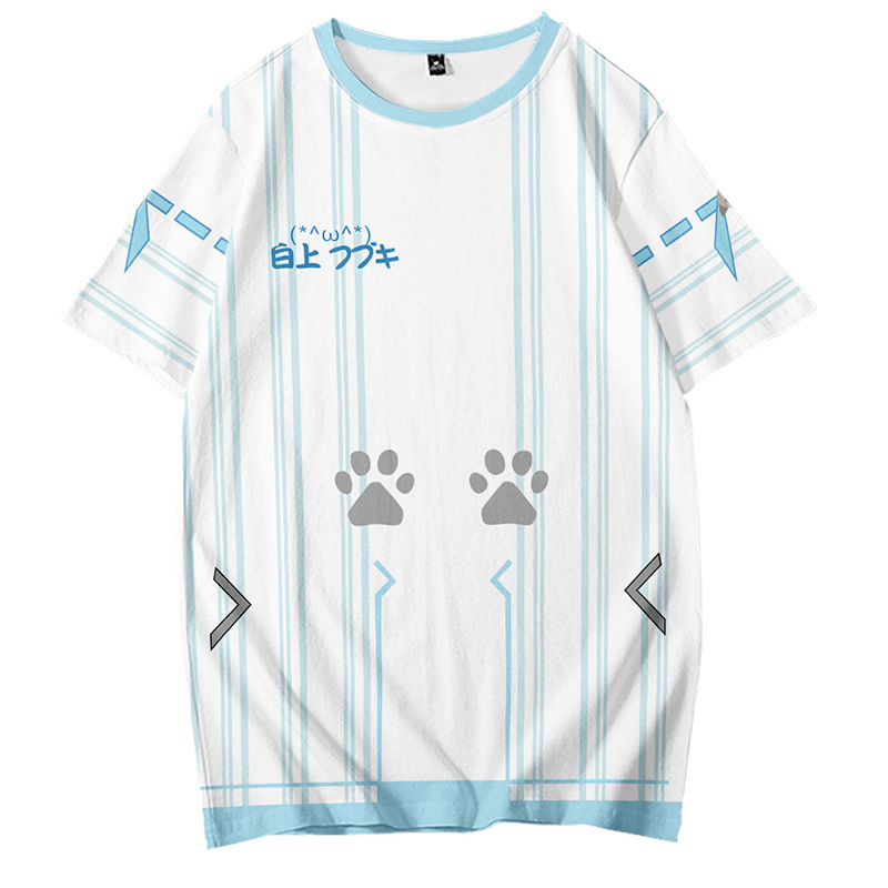 Hololive VTuber FAMS Gamers Shirakami Fubuki Hoodie T-shirt 3D Printed Long Sleeve Pullover