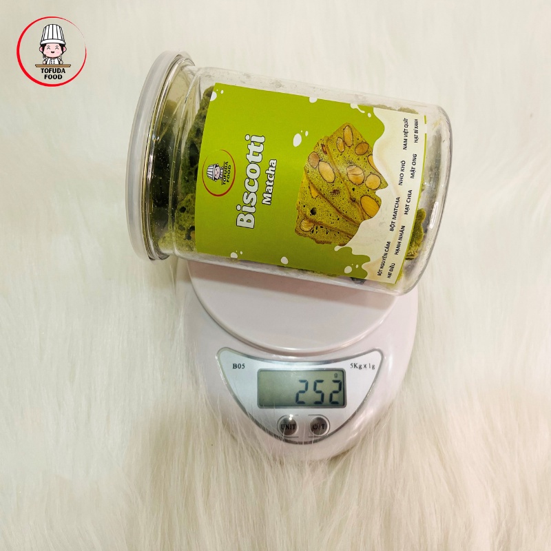 Bánh Biscotti nguyên cám ăn kiêng vị trà xanh tăng cơ dành cho người giảm cân, tiểu đường, eatclean TOFUDA BISMATCHA250 | BigBuy360 - bigbuy360.vn