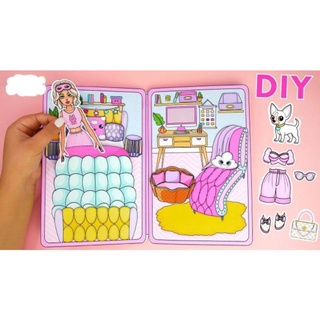(BÚP BÊ GIẤY 2) NGÔI NHÀ MÀU HỒNG