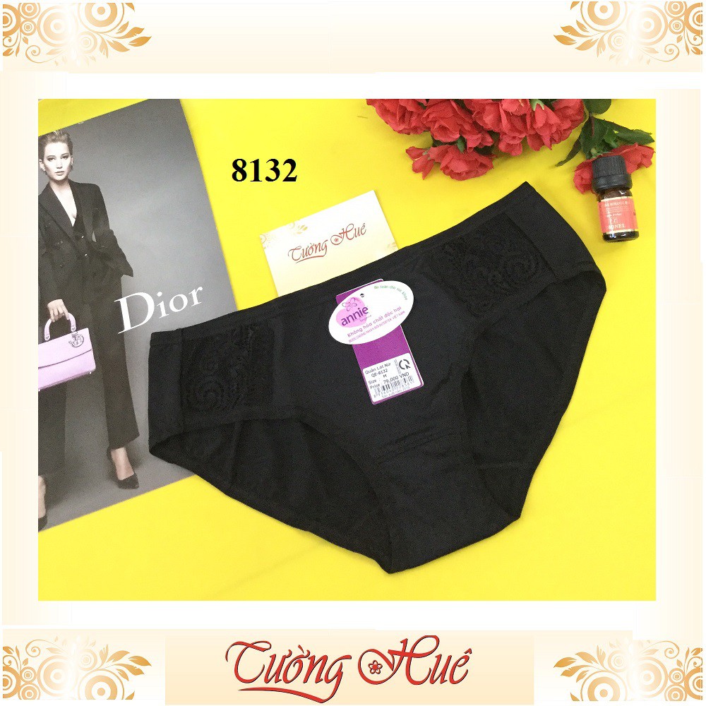 Quần lót nữ annie QE 8132 trơn phối ren.