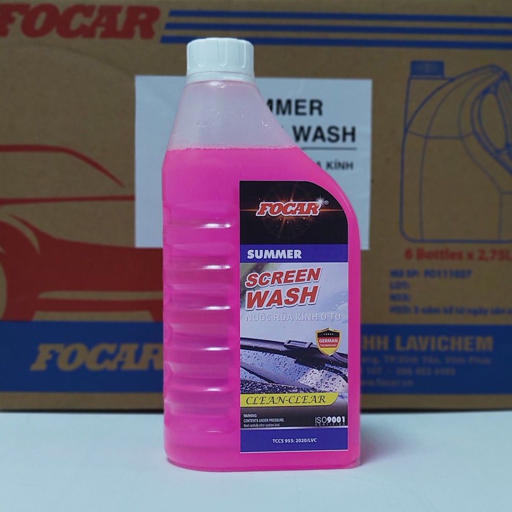 Nước rửa kính Focar Summer Screen Wash 850ml - Chống bám bụi, chống xước kính