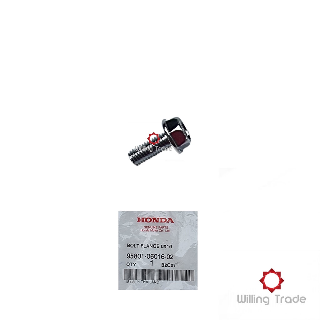 0364 _ HO. FLANGE BOLT 6X16 (B105) HONDA: (95801-06016-02) CLICK110I....BOLT 6X16