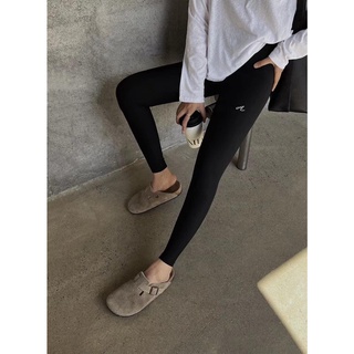 Quần legging nữ cạp siêu cao dáng dài thêu chữ A trẻ trung