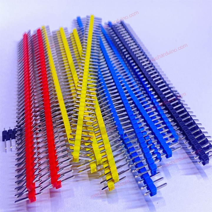 Thanh Jump Đơn Thẳng - Header – 40 chân – 2.54mm – Hàng rào đực (gói 3 thanh) - Loại Mạ đồng (gói 1 thanh)