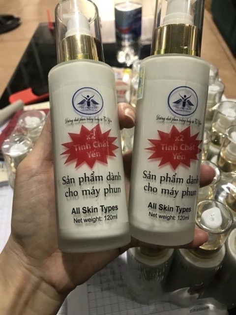 Tinh chất phun trắng , huyết yến phun trắng dùng trong máy phun