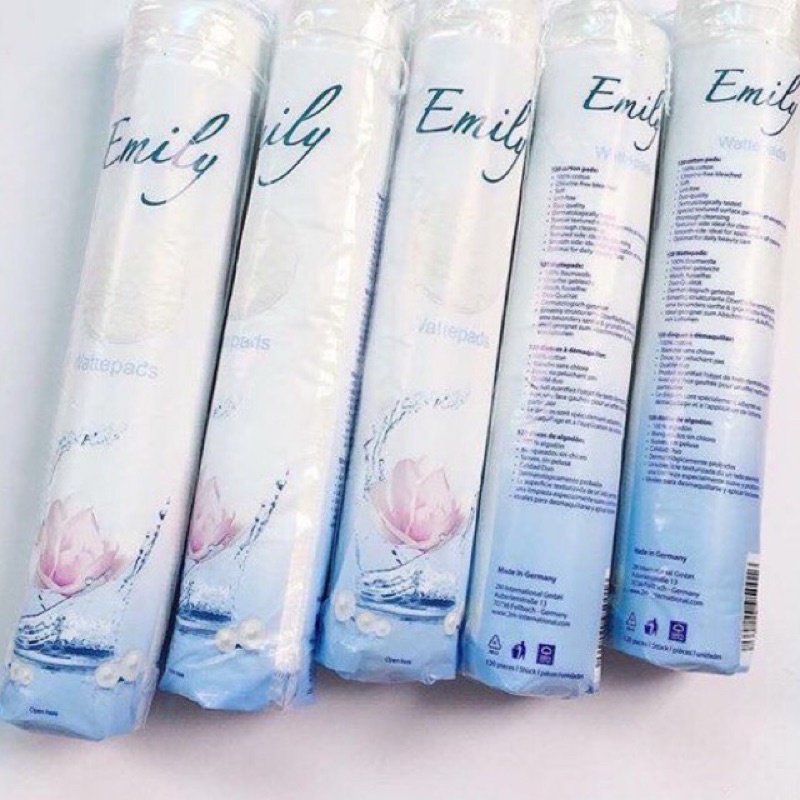 Bông tẩy trang Emily 120 miếng 100% cotton