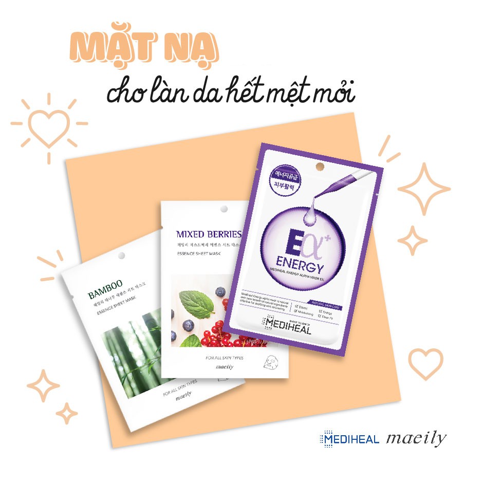 Combo 5 Mặt Nạ Giúp Ngăn Ngừa Lão Hóa Mediheal Energy Alpha Mask Ex 23ml x 5