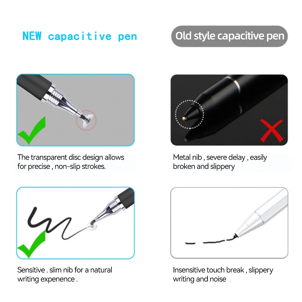 Bút Cảm Ứng Đa Năng Auston 2 Trong 1 Stylus Không cần sạc pin Dùng Cho ip và Android và laptop