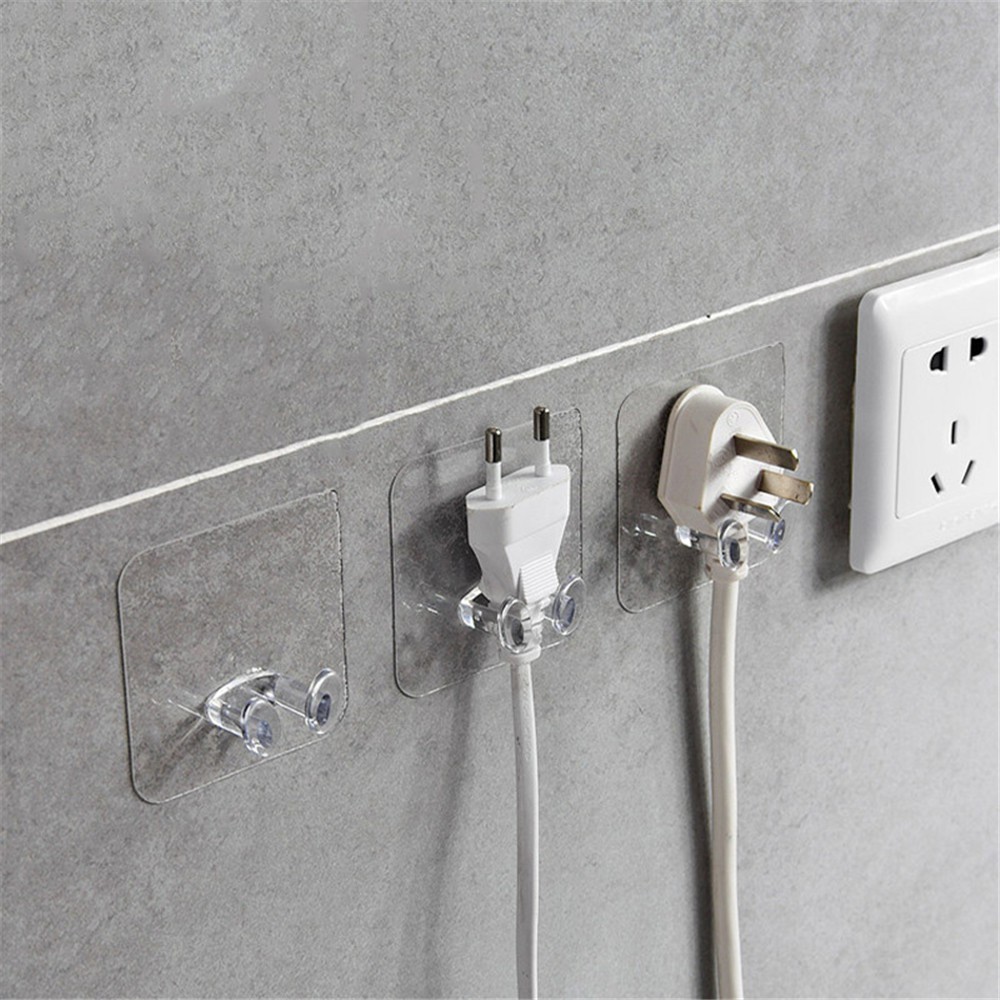 Set 5 Móc Dán Tường Trong Suốt Treo Đồ Tiện Dụng