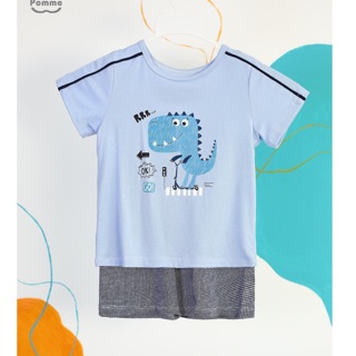 SS151 Bộ cộc La Pomme Khủng long vui vẻ