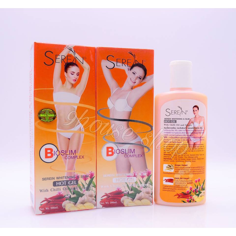 Gel Tan Mỡ Bio Slim SEREN GỪNG ỚT (trắng da &amp; giảm mỡ) Thái Lan 200ml