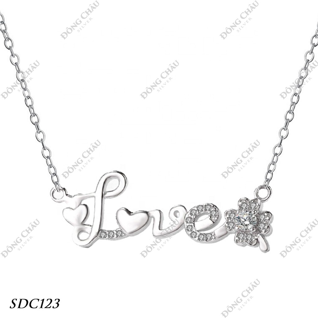 Dây chuyền bạc Ý cao cấp liền mặt chữ Love - SDC123