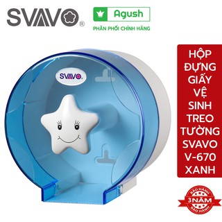 Hộp đựng giấy vệ sinh dán tường nhà tắm cuộn nhỏ SVAVO V-670 vàng chống nước đồ gắn nhà vệ sinh toilet bằng nhựa cao cấp