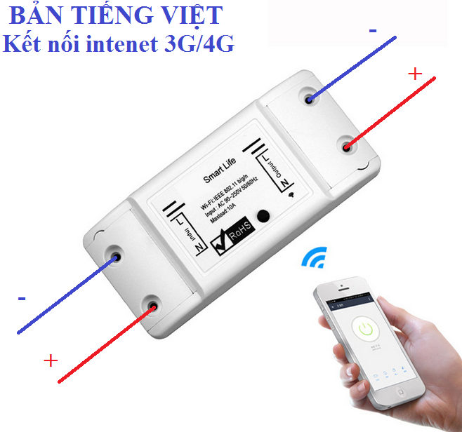 Bộ công tắc điều khiển từ xa hẹn giờ bật tắt bằng điện thoại kết nối wifi 3G 4G Smart Life và Khởi động từ CJX2 12A