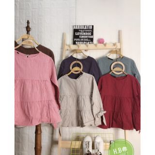 Áo babydoll vintage chất thô ảnh thật