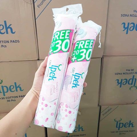 [150M] Bông Tẩy Trang Ipek Thổ Nhĩ Kỳ 150 (120 + 30) Miếng - tẩy trang | BigBuy360 - bigbuy360.vn