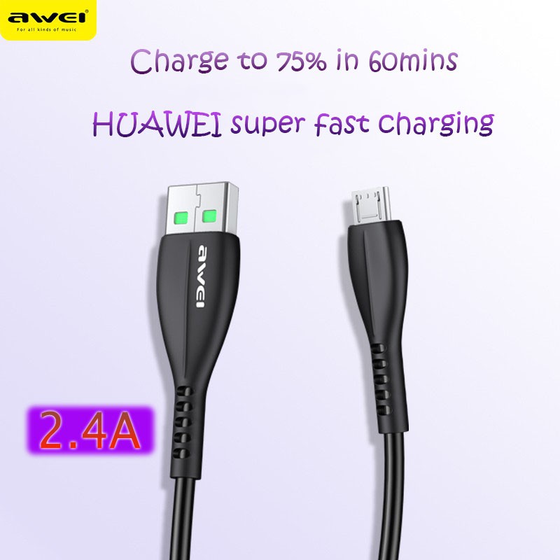 Cáp Sạc Nhanh Awei Cl-115 Type-C Và Micro Usb 2.4a
