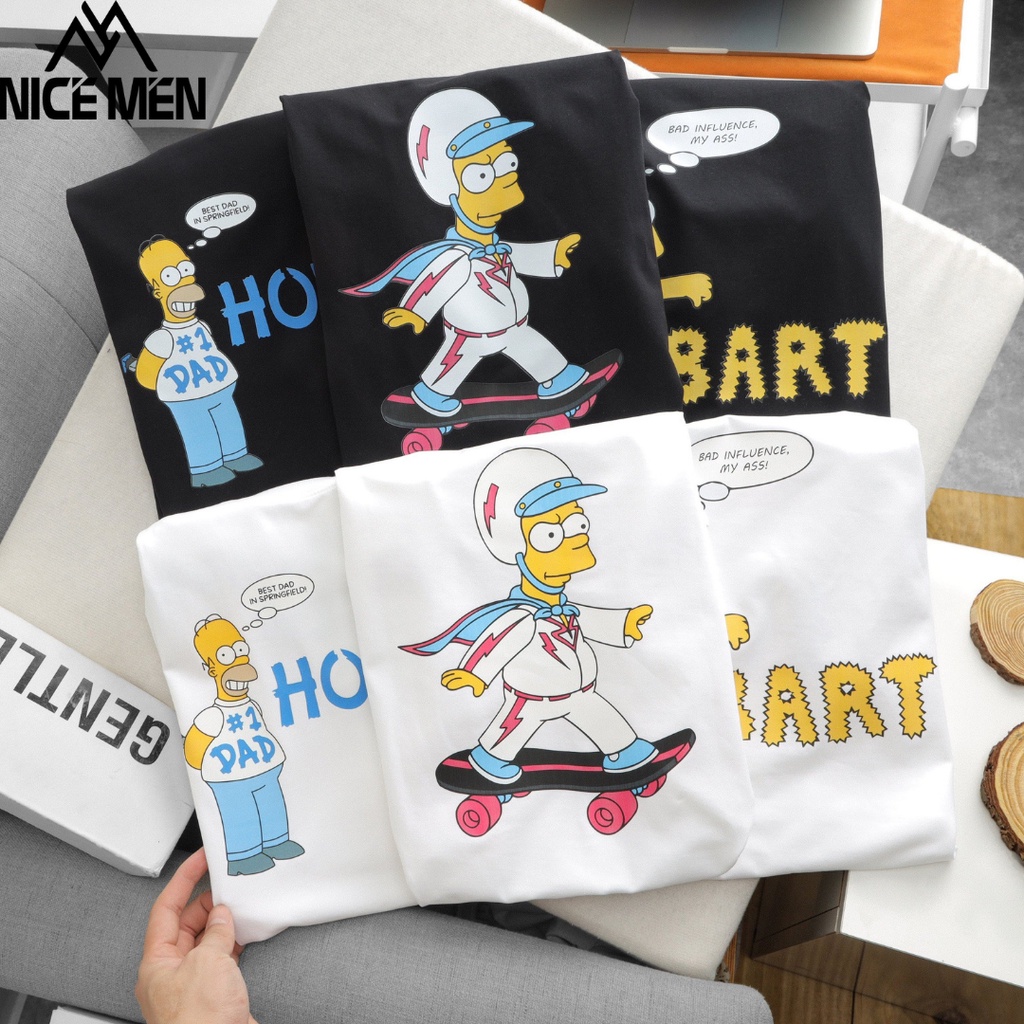 Áo Thun Unisex Nam Nữ Local Brand NICEMEN in The Simpon Form Rộng Oversize 50 - 90Kg