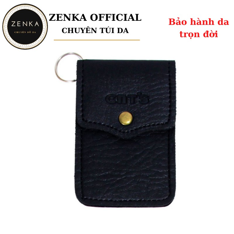 Ví mini đựng thẻ Zenka đựng card thẻ atm đựng tiền lẻ vé xe ví móc khóa bằng da cao cấp rất tiện dụng