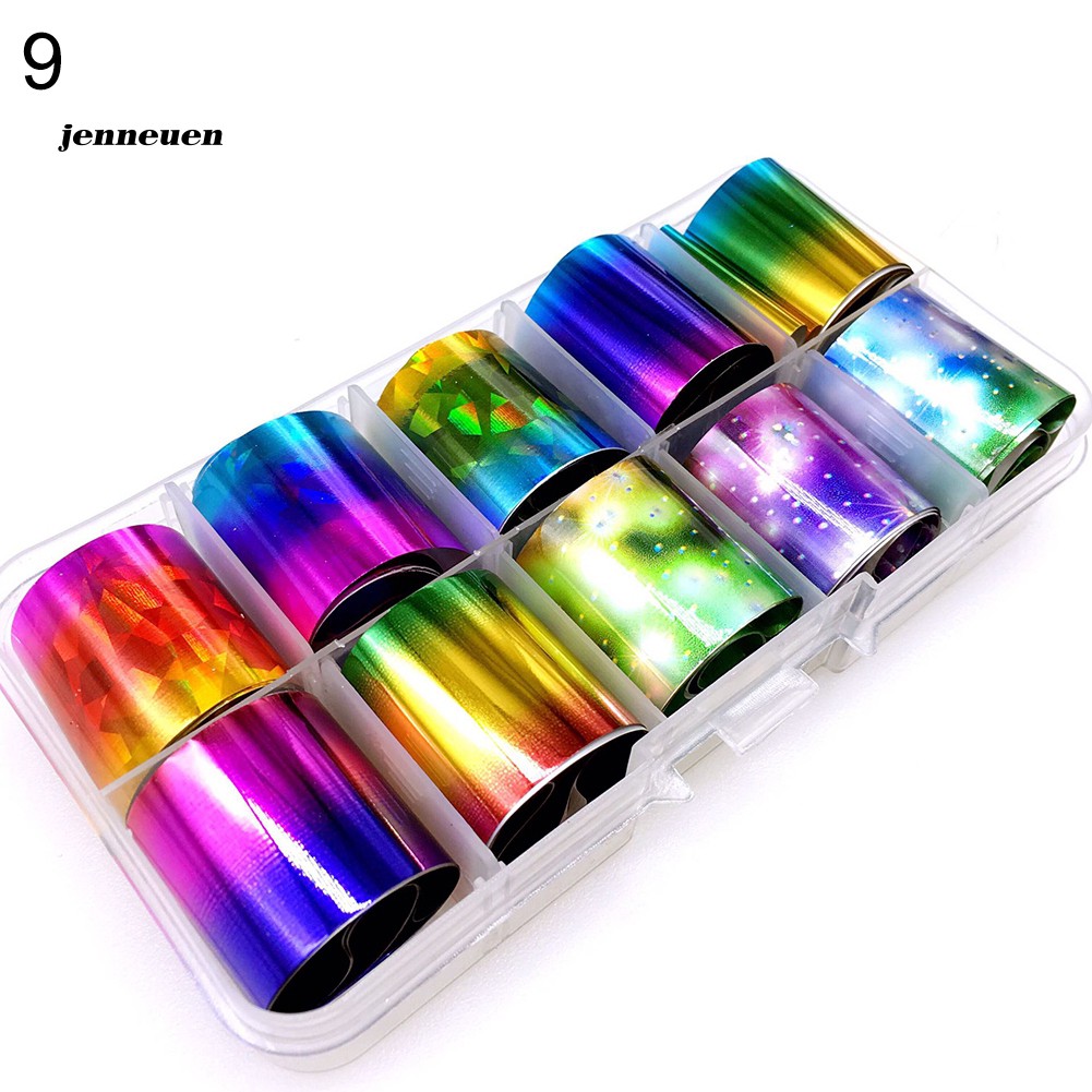 [Hàng mới về] Set 10 Cuộn Giấy Dán Trang Trí Móng Nghệ Thuật