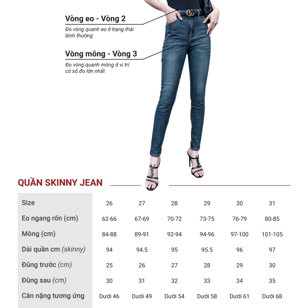 Quần skinny jean Masara dáng ôm xanh màu xanh cửu long