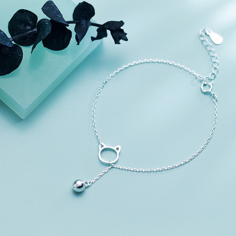 Cute Cat Face Alloy Bracelet For Women