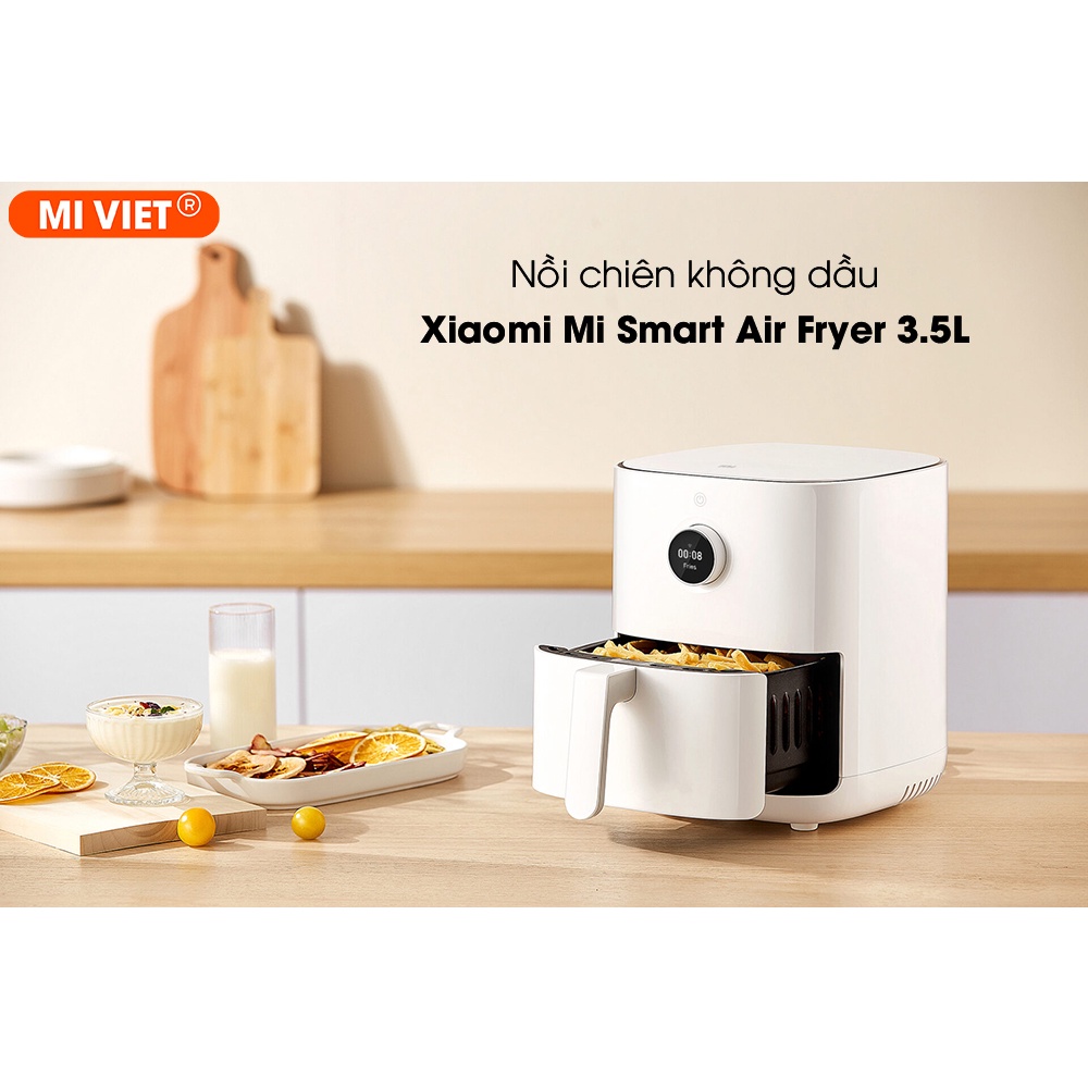 CHÍNH HÃNG - Nồi chiên không dầu Xiaomi Mi Smart Air Fryer 3.5L (Trắng) - Bảo hành 6 Tháng - Tích hợp App Mihome