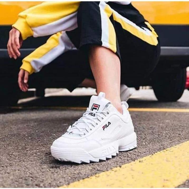 Giày thể thao sneaker FILA trắng đế răng cưa Hot trend