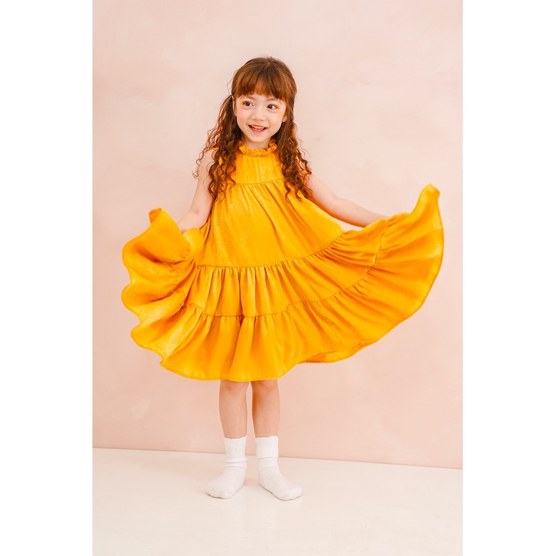 đồ công chúa [Mã SR14MAY5 giảm 20K đơn 50K] Đầm Trẻ Em Thiết Kế Dự Tiệc Layla Dress - Vàng