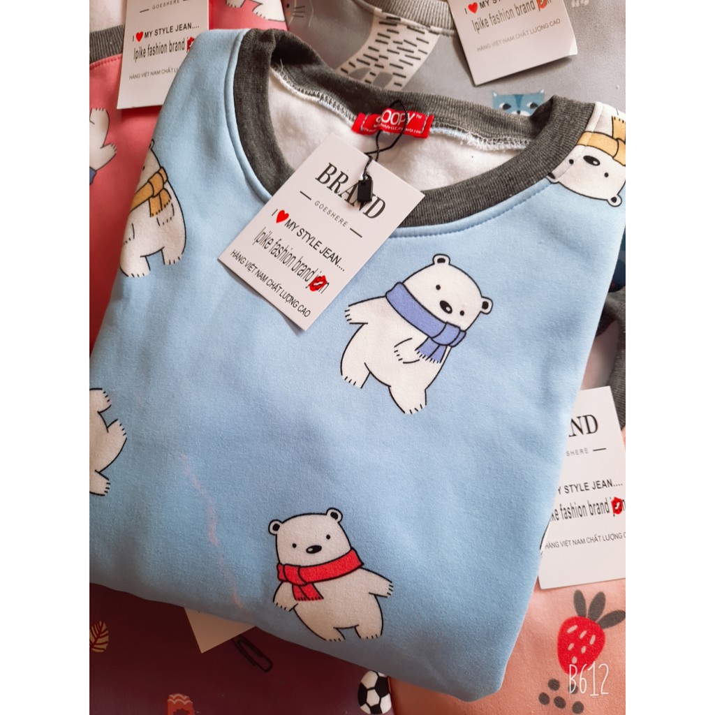 [Rẻ Vô Địch] Bộ Nỉ Bông Nữ Nhiều Hòa Tiết Chất Nỉ Lót Lông Qc Dày Dặn (ĐƯỢC CHỌN MÀU) | BigBuy360 - bigbuy360.vn