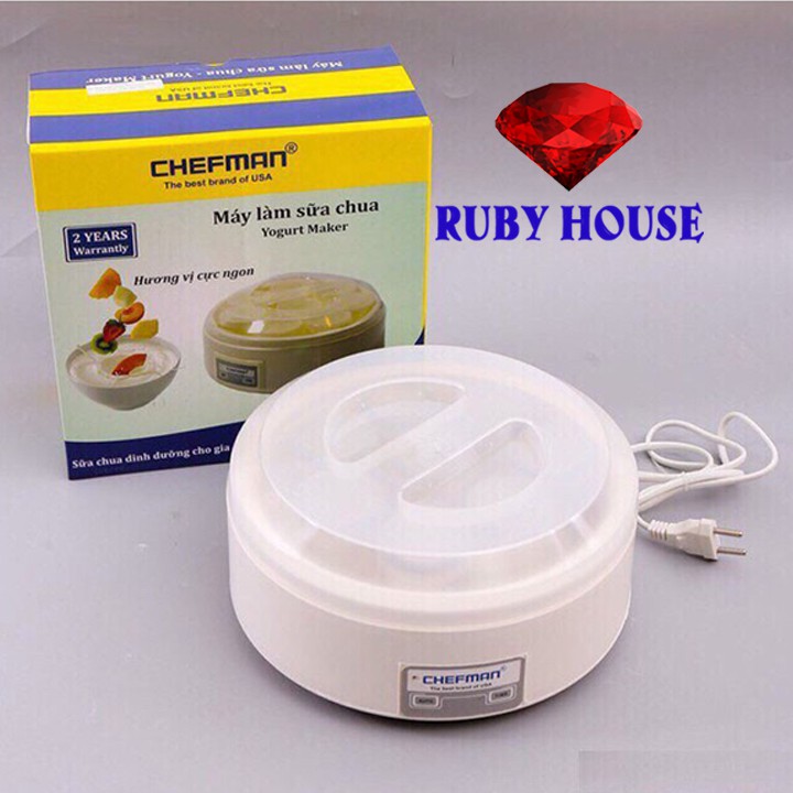 Máy làm sữa chua 8 cốc nhựa Chefman CHÍNH HÃNG, máy ủ sữa chua lựa chọn số 1 của các bà mẹ-Ruby House