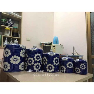 Vại muối dưa cà gốm sứ bát tràng