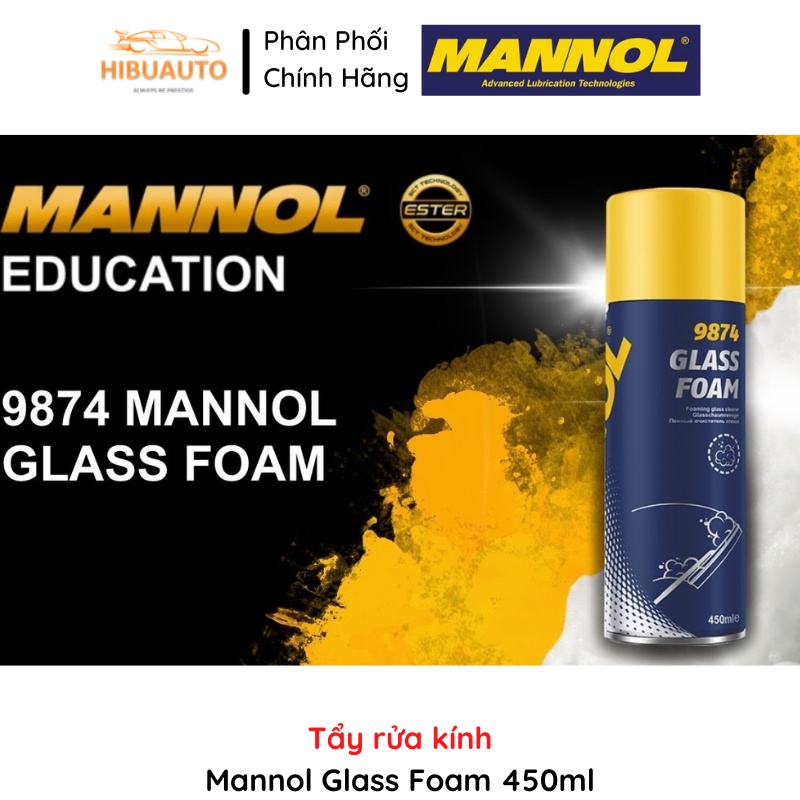 Tẩy rửa kính Mannol 9874 Glass Foam 450ml