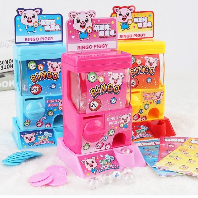 Máy làm đồ chơi hình con heo màu hồng dành cho trẻ em kẹp mini Claw Cradle kẹo Trò gia đình giáo dục hoạt động