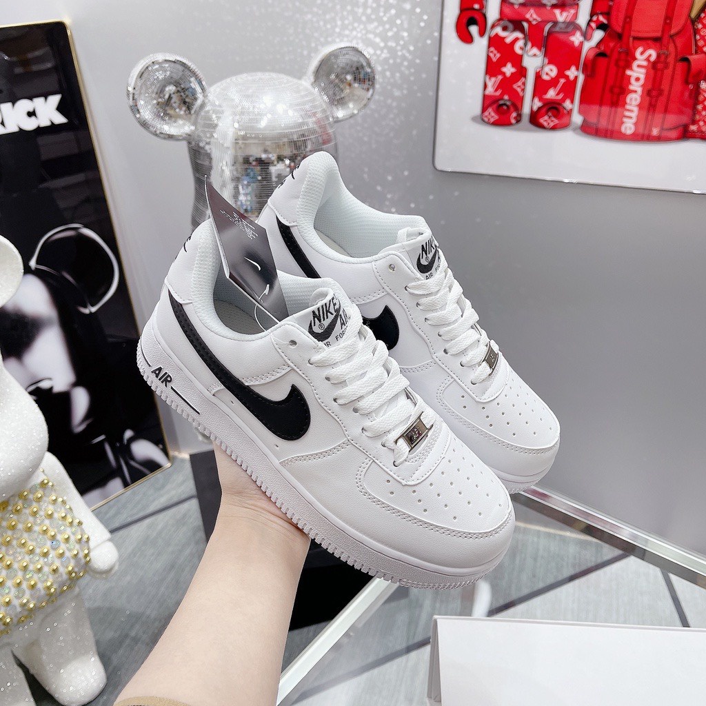 Giày Sneaker AF1 Nam Nữ - Giày Nike Air Force 1 black and white Thể Thao Cổ Thấp Cao Cấp Full box + Bill