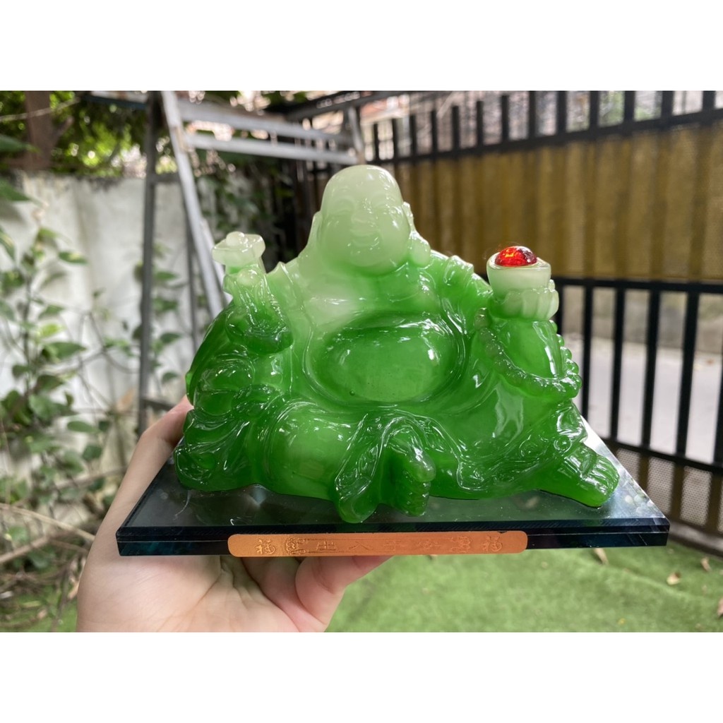 Tượng di lặc ngồi size lớn trang trí taplo xe hơi ✨ Bàn Làm Việc, Mang Lại Bình An May Mắn