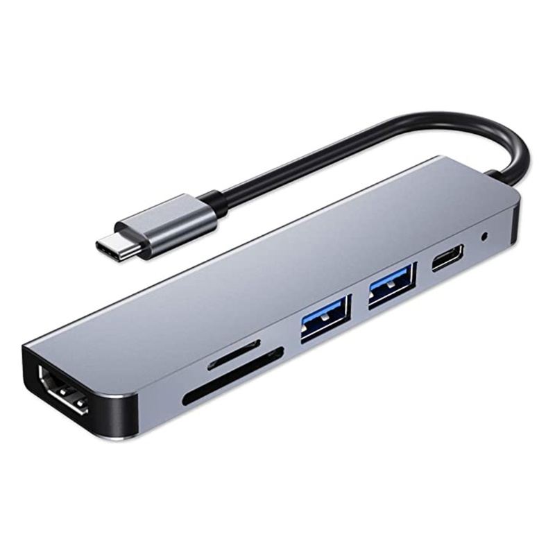 Bộ Chuyển Đổi Hub USB C 6 Trong 1 USB-C Và 2 Cổng USB-A 5Gbps Chất Lượng Cao