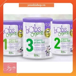 [CHÍNH HÃNG] Sữa bò Bubs Organic Úc đủ số 1,2,3 lon 800g date 2022