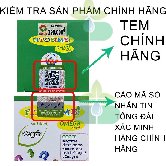 [GIÁ GỐC] Fitobimbi Omega Junior bổ sung DHA và omega cho bé lọ 30ml