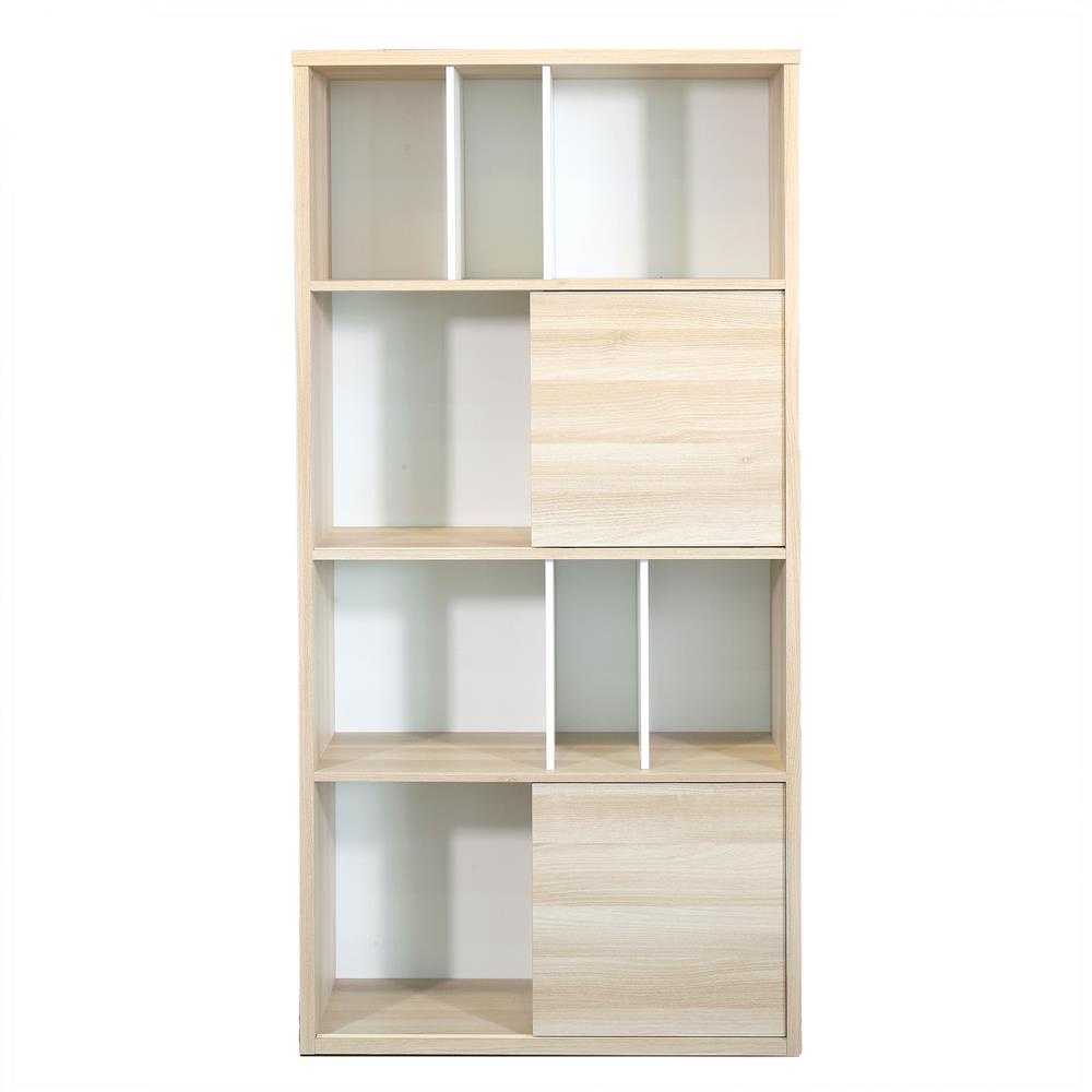 HomeBase FURDINI Kệ bằng gỗ ép nhiều ngăn PULSE Thái Lan W80xH160xD29,5cm màu gỗ sồi/trắng