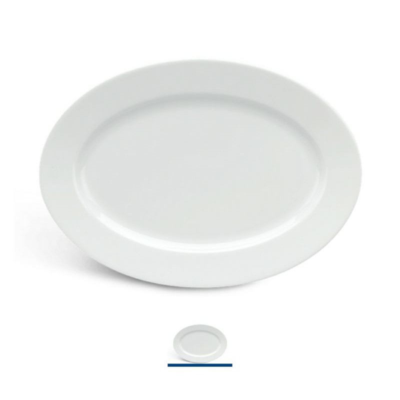 Dĩa sứ over 25 cm - Trắng