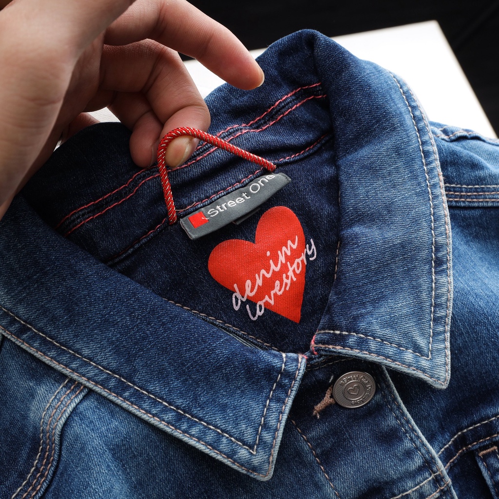 Áo Khoác Nữ Denim On Web, Dư Xuất Đức, Chất Jeans Cotton, Full Phụ Kiện Nút Tag Chuẩn, Có Bigsize ( 55kg - 80kg