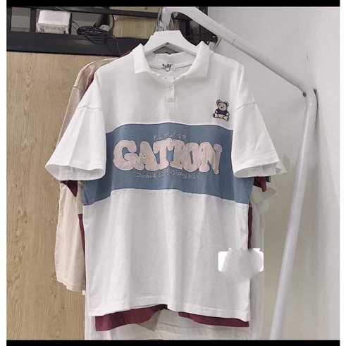 Áo Polo nam nữ oversize DT Clothes, áo unisex có cổ đi học đi chơi dễ thương 2 màu