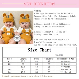 Áo liền quần BCBL tay cộc vải cotton hữu cơ hình hổ vàng có mũ cho em bé