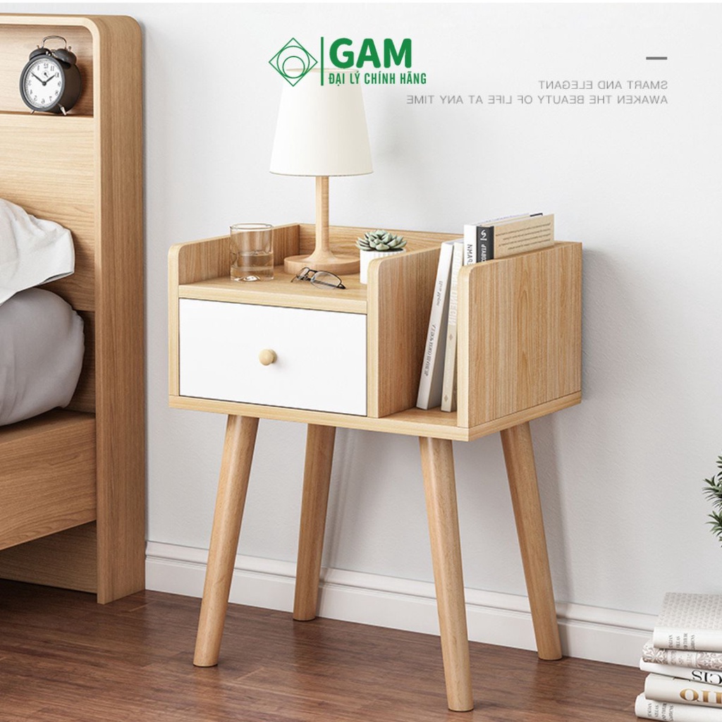 Kệ tab đầu giường kèm bàn trang điểm bàn phấn mini, tủ để đồ thông minh tiện lợi - GP175
