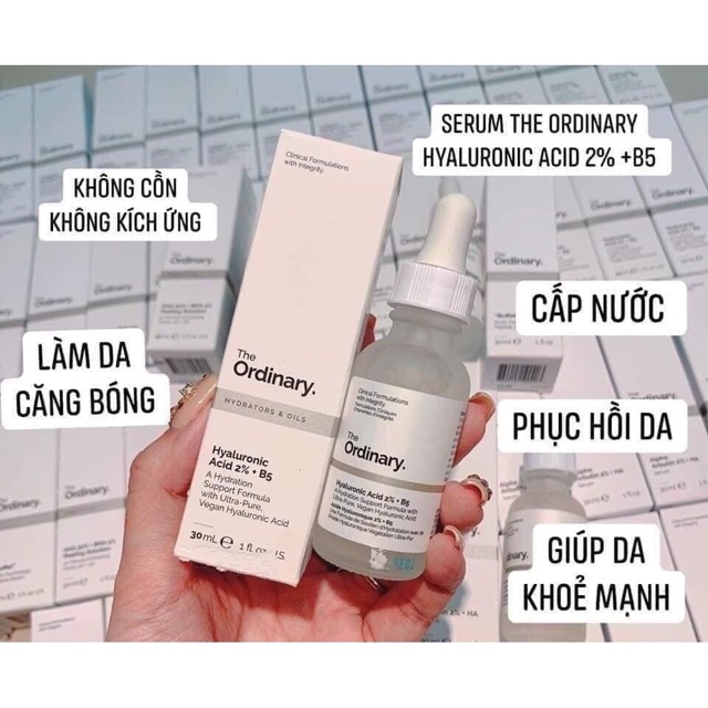 [ CÓ SẴN + BILL ] Dưỡng da The Ordinary Niacinamide, Hyaluronic, Kem Dưỡng