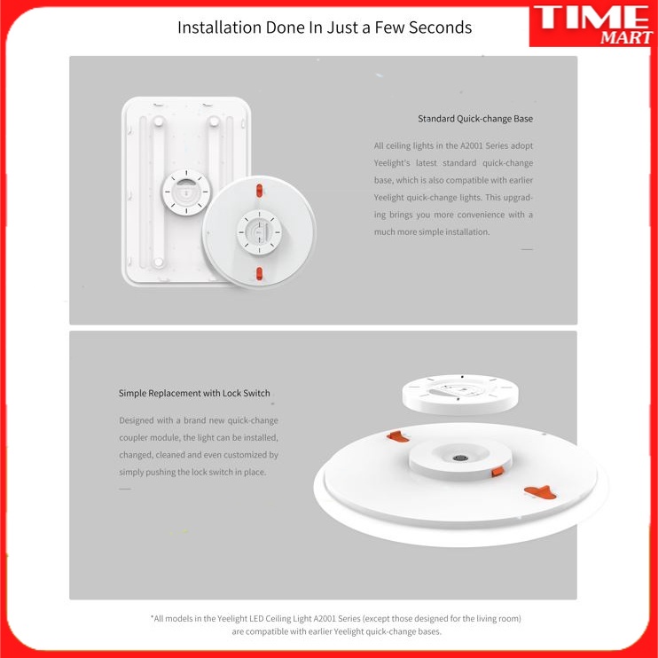 [UPDATE MODEL 2022] ĐÈN LED ỐP TRẦN THÔNG MINH PHIÊN BẢN ÁNH SAO A2101[TIME_MART siêu thị tiện ích gia đình]